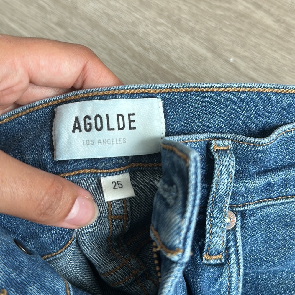 Agolde used blue jeans